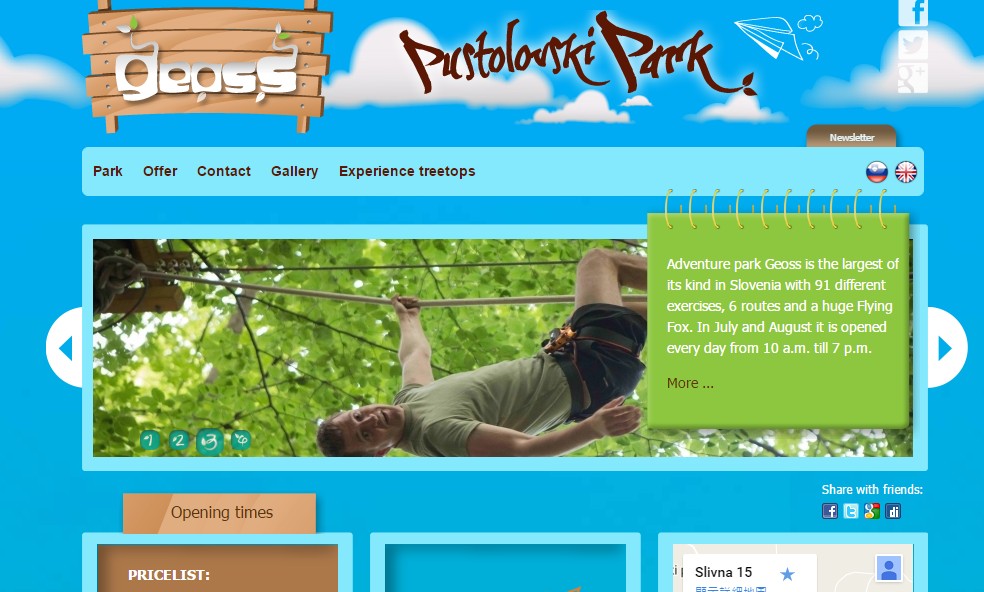 Geoss park website