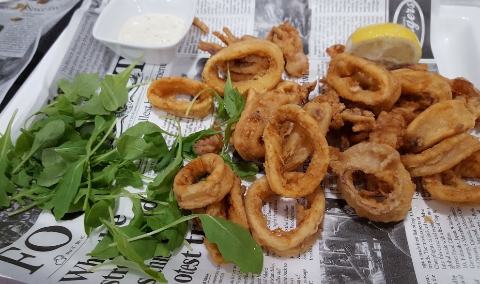 fried calamari - split