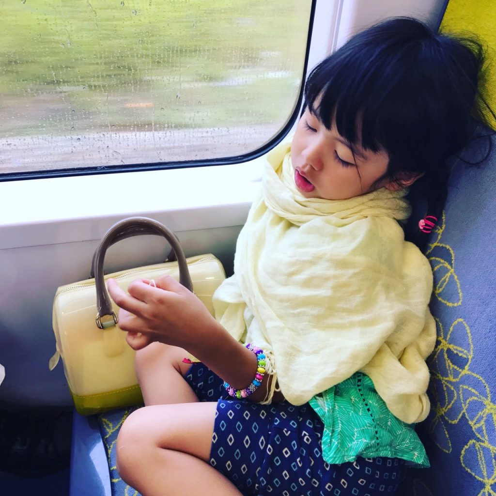 girl on train to paris