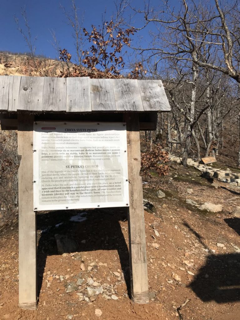 St. Petka's church sign devil's town