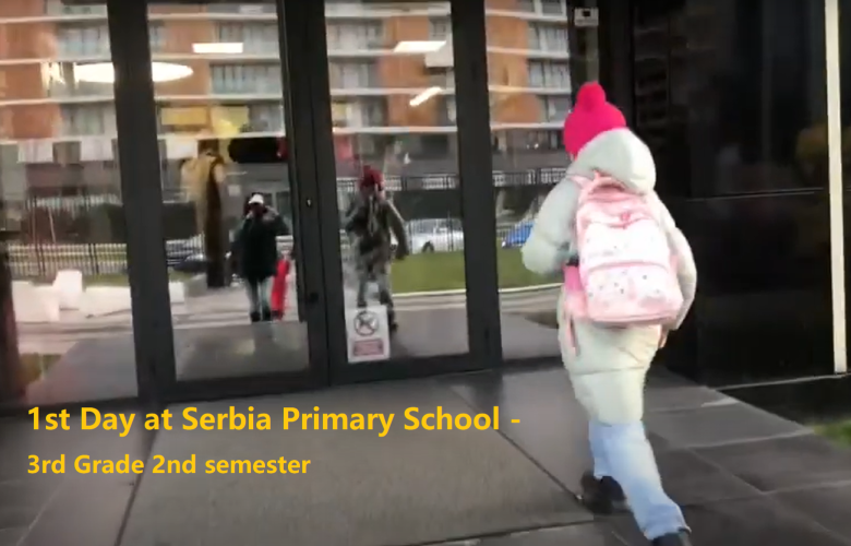 1st day at Serbia primary school