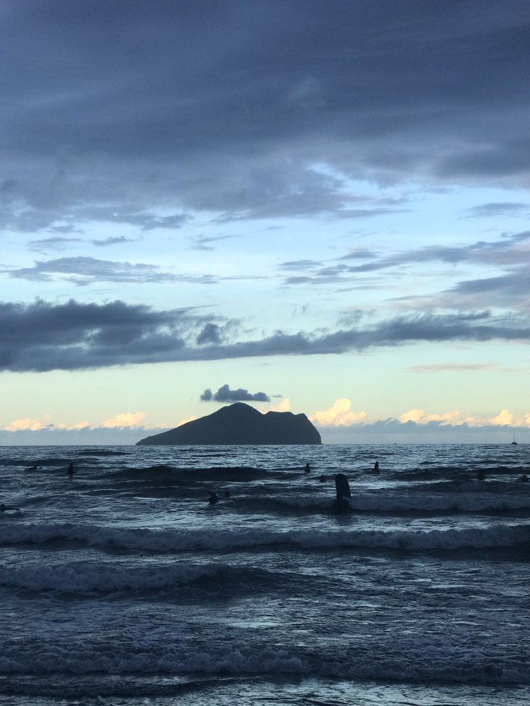 beautiful waiao beach, can see Gui shan from here